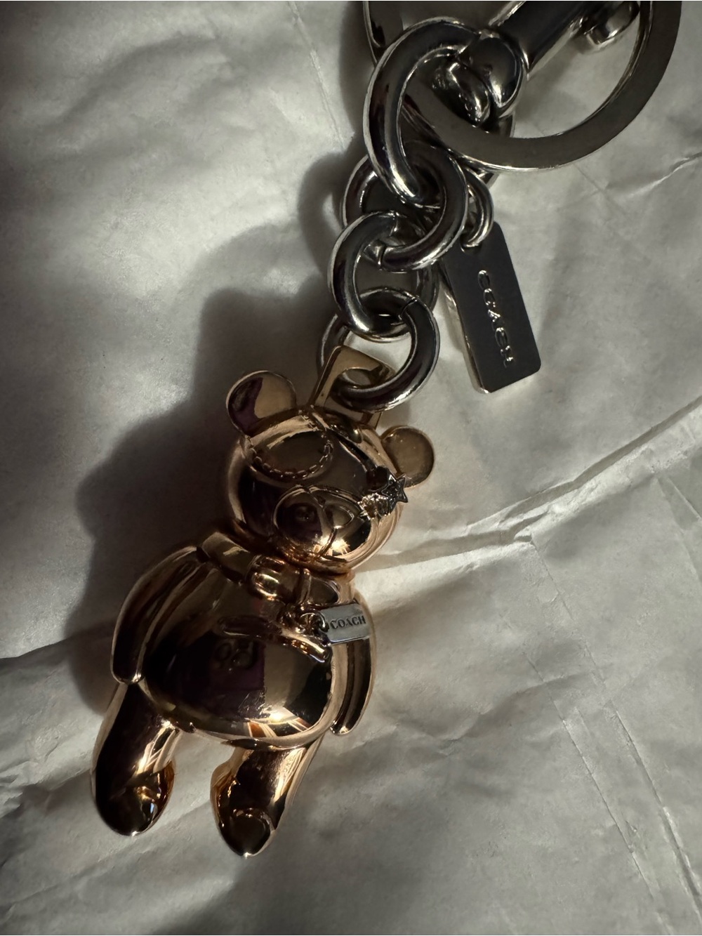 Coach Gold Bear Charm Keychain - - Picture 2 of 8